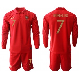 Portugal Cristiano Ronaldo 7 Kind Thuistenue EK 2020 L/S